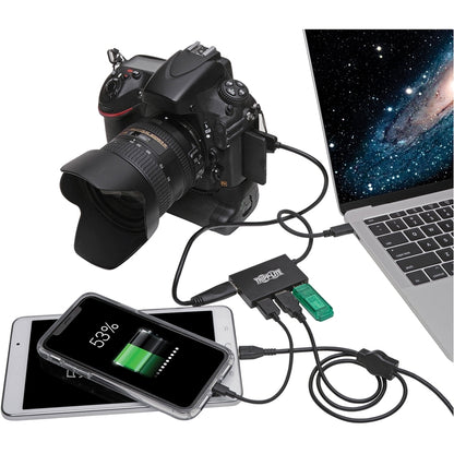 Tripp Lite USB C Hub 4-Port USB-A USB 3.1 Gen 2 10 Gbps Portable Aluminum