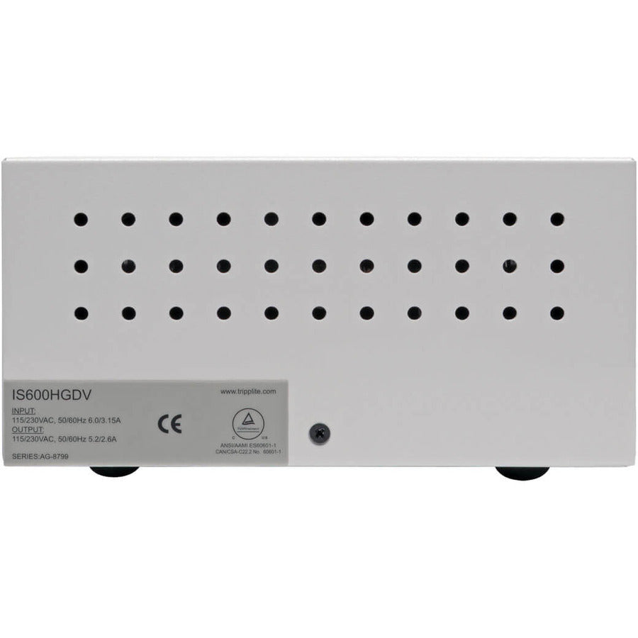 Tripp Lite Isolation Transformer Hospital Dual-Voltage 115/230V 600W 6 C13