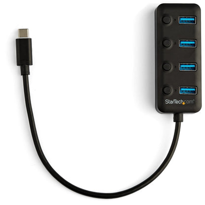 StarTech.com 4 Port USB C Hub - 4x USB 3.0 Type-A with Individual On/Off Port Switches - SuperSpeed 5Gbps USB 3.1/3.2 Gen 1 - Bus Powered