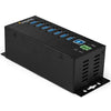 StarTech.com 7 Port USB Hub w/ Power Adapter - Metal Industrial USB 3.0 Data Hub - Din Rail, Wall & Desk Mountable USB 3.1 Gen 1 5Gbps Hub