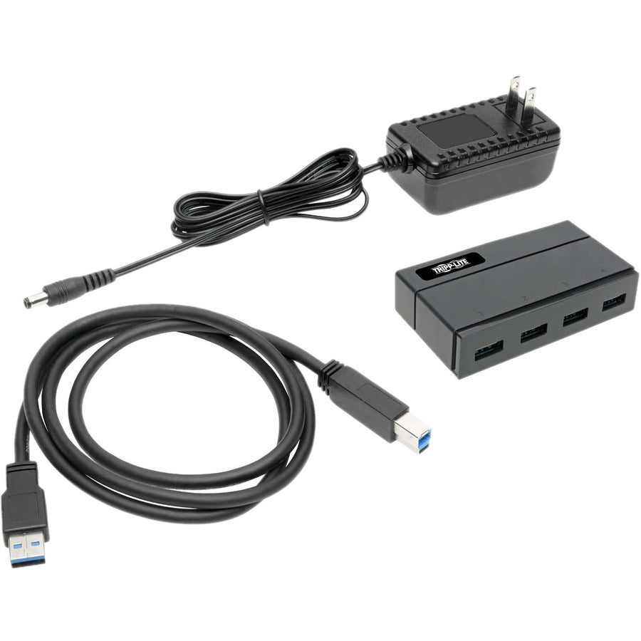Tripp Lite USB 3.0 SuperSpeed Hub 4-Port for Data and USB Charging - USB-A, BC 1.2, 2.4A