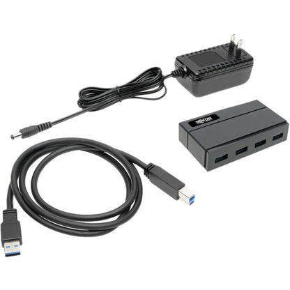 Tripp Lite USB 3.0 SuperSpeed Hub 4-Port for Data and USB Charging - USB-A, BC 1.2, 2.4A