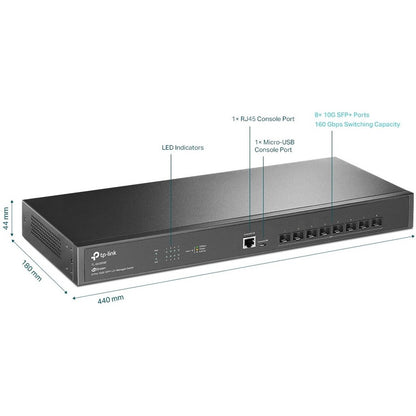 TP-Link JetStream 8-Port 10GE SFP+ L2+ Managed Switch
