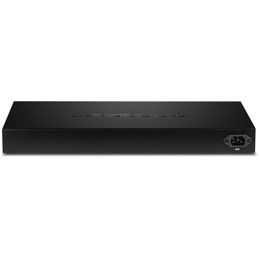 TRENDnet 20-Port Gigabit PoE+ Web Smart PoE+ Switch, 16 x Gigabit PoE+ Ports, 4 x Shared Gigabit Ports, Up To 30W Per Port, 185W Total Power Budget, Rack Mountable, Black, TPE-1620WS