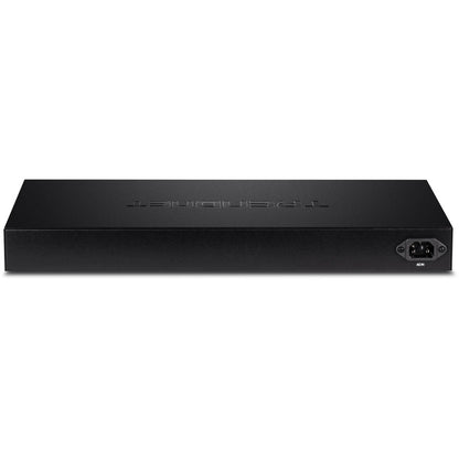 TRENDnet 20-Port Gigabit PoE+ Web Smart PoE+ Switch, 16 x Gigabit PoE+ Ports, 4 x Shared Gigabit Ports, Up To 30W Per Port, 185W Total Power Budget, Rack Mountable, Black, TPE-1620WS