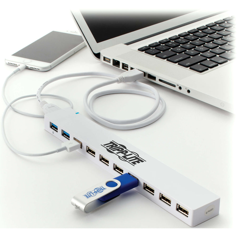 Tripp Lite USB Hub 10-Port 2 USB 3.0 / 8 USB 2.0 Ports Combo USB Charging
