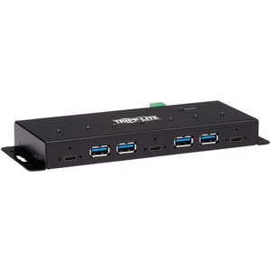 Tripp Lite USB Hub 7-Port Industrial 4 USB-A & 3 USB C ESD Immunity Metal