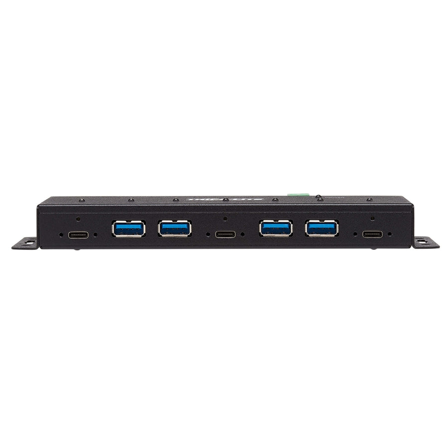Tripp Lite USB Hub 7-Port Industrial 4 USB-A & 3 USB C ESD Immunity Metal