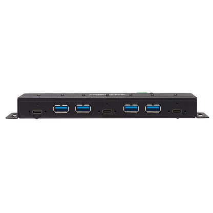 Tripp Lite USB Hub 7-Port Industrial 4 USB-A & 3 USB C ESD Immunity Metal