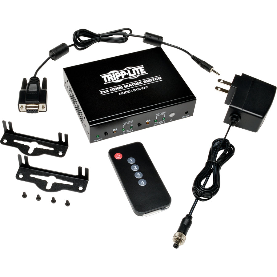 Tripp Lite 2x2 HDMI Matrix Switch Video & Audio 1920x1200 at 60Hz / 1080p