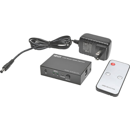Tripp Lite 2-Port HDMI Switch for Video & Audio 4K x 2K UHD 60 Hz w Remote