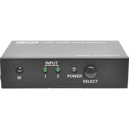 Tripp Lite 2-Port HDMI Switch for Video & Audio 4K x 2K UHD 60 Hz w Remote