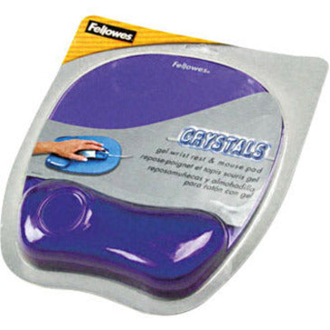 Fellowes Crystals&reg; Gel Mousepad/Wrist Rest - Purple