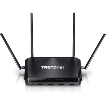 TRENDnet AC2600 MU-MIMO Wireless Gigabit Router, Increase WiFi Performance, WiFi Guest Network, Gaming-Internet-Home Router, Beamforming, 4K streaming, Quad Stream, Dual Band Router, Black, TEW-827DRU