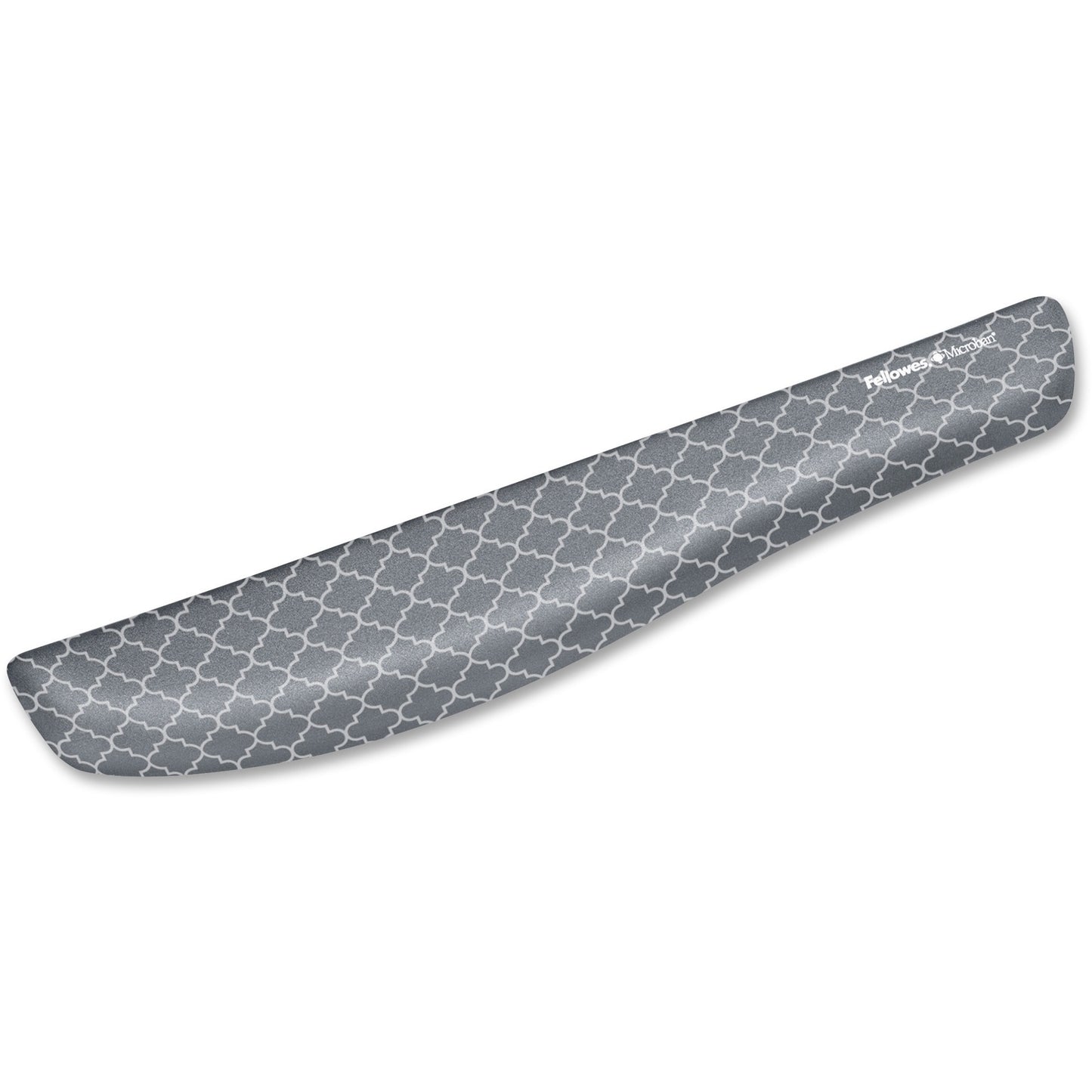 Fellowes PlushTouch&trade; Keyboard Wrist Rest with Microban&reg; - Gray Lattice