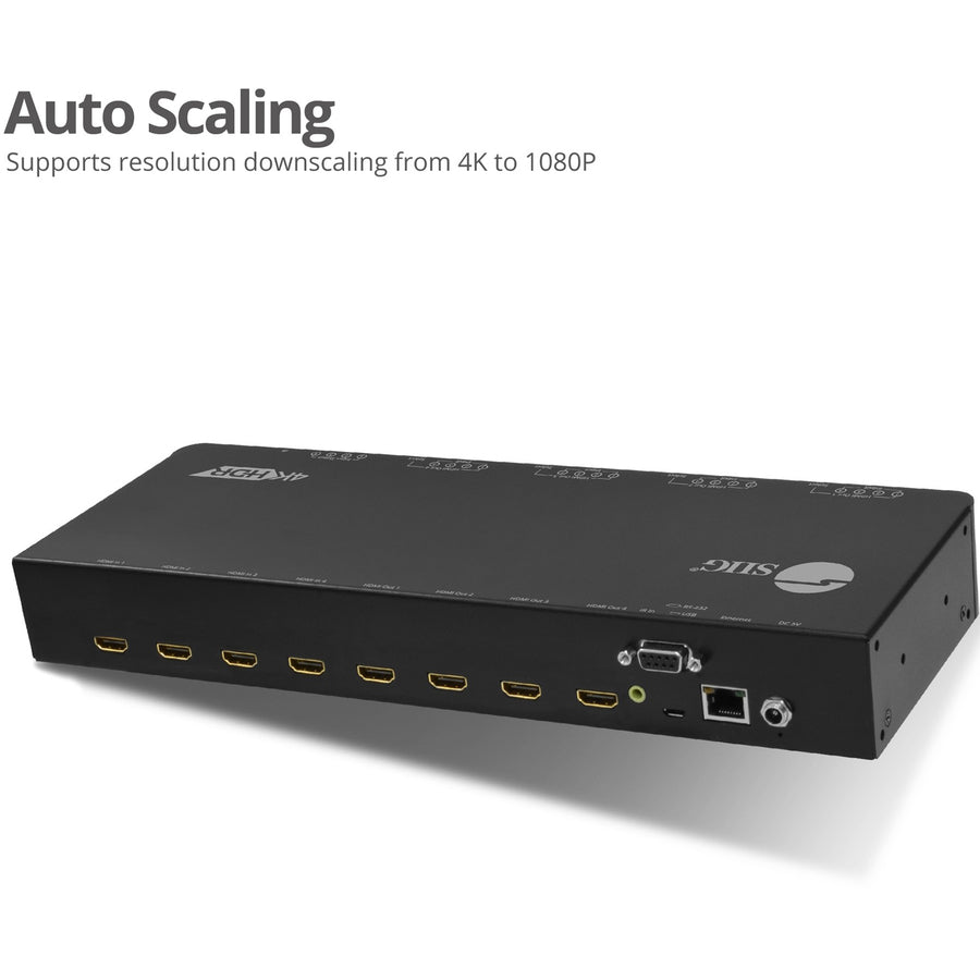 SIIG 4x4 HDMI 2.0 4K HDR Matrix Switch with Cloud Control