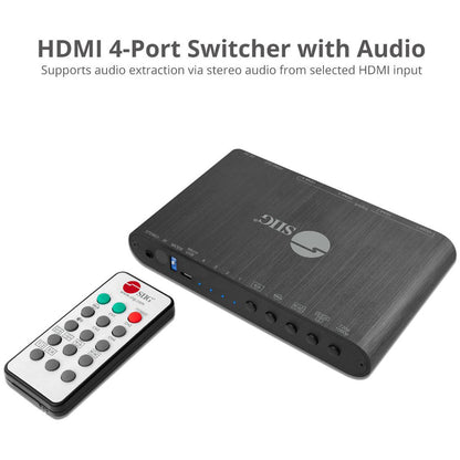SIIG 4x1 HDMI Seamless Quad-Split Multi-Viewer Switcher