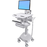 Ergotron StyleView Cart with LCD Pivot, LiFe Powered, 2 Drawers (2x1)