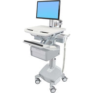 Ergotron StyleView Cart with LCD Pivot, LiFe Powered, 1 Tall Drawer (1x1)