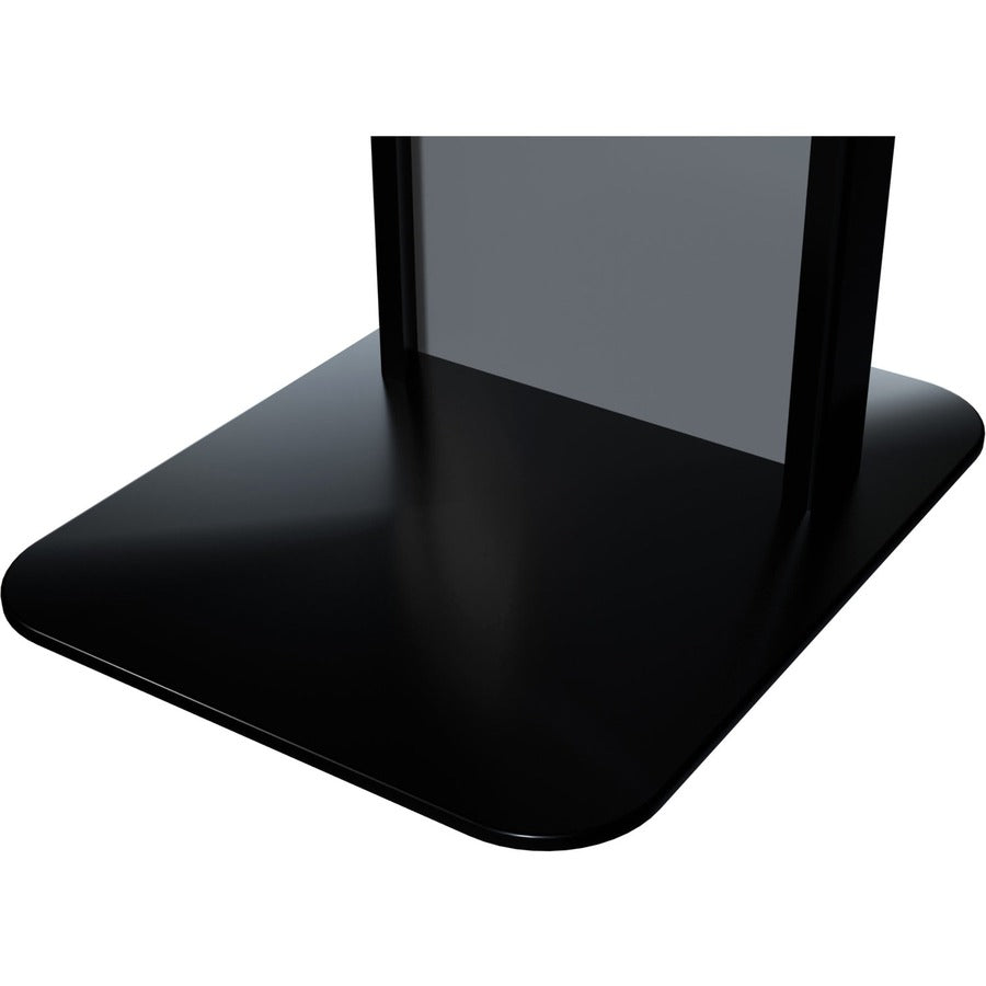 CTA Digital Customizable Premium Locking Floor Stand Kiosk with Graphic Card Slot for branding for 10.2-in iPad 7th, 8th Gen & More (Black)