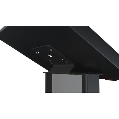 CTA Digital Customizable Premium Locking Floor Stand Kiosk with Graphic Card Slot for branding for 10.2-in iPad 7th, 8th Gen & More (Black)