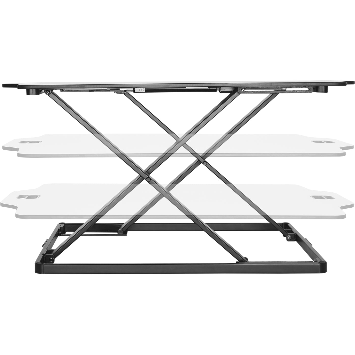 Amer Mounts Ultra Slim Height Adjustable Standing Desk- White Finish