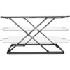 Amer Mounts Ultra Slim Height Adjustable Standing Desk- White Finish