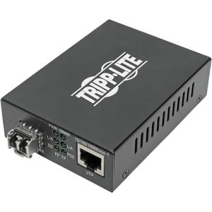 Tripp Lite LC Multimode Fiber to Gbe Media Converter POE+ 10/100/1000 550M