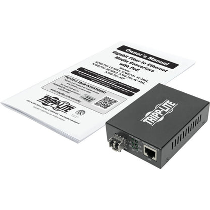 Tripp Lite LC Multimode Fiber to Gbe Media Converter POE+ 10/100/1000 550M