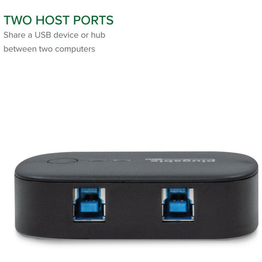 Plugable USB 3.0 Sharing Switch for One-Button Swapping of USB Device or Hub Between Two Computers (A\B Switch)