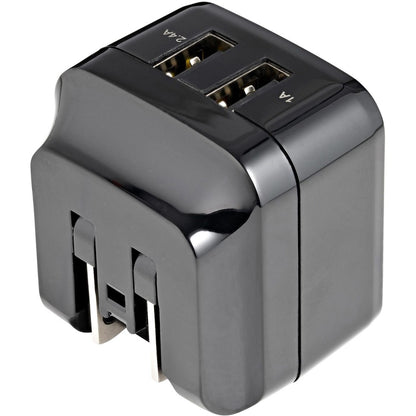 StarTech.com 2 Port USB Wall Charger, 17W Wall Charger Hub (2.4A & 1A port), Dual USB-A Power Adapter, Portable Charger for Phones/Tablets