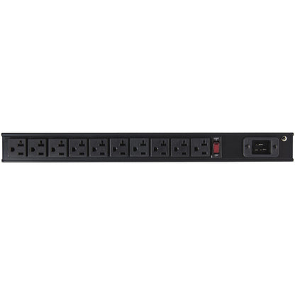 StarTech.com 10 Outlet Rack Mount Power Strip 125V/16 Amp, 1U Horizontal 19" Rackmount PDU, NEMA 5-20P Input, 10x NEMA 5-15/20R Outlets