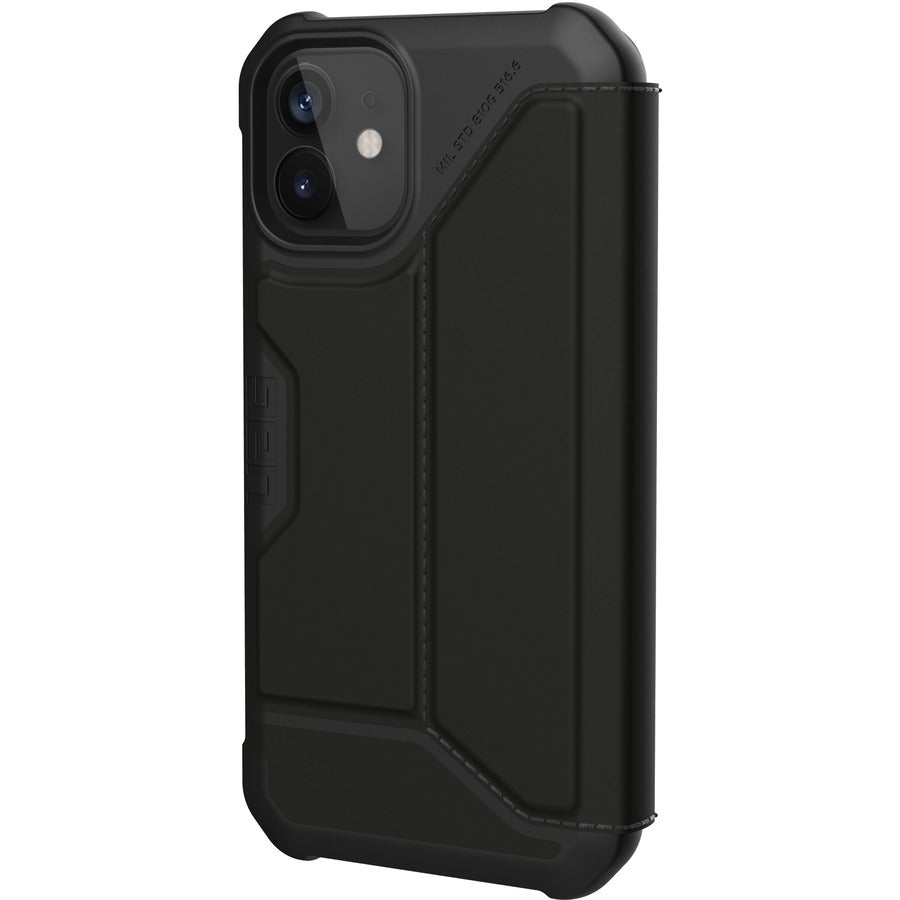 Urban Armor Gear Metropolis Carrying Case (Folio) Apple iPhone 12 mini Smartphone - SATN ARMR Black