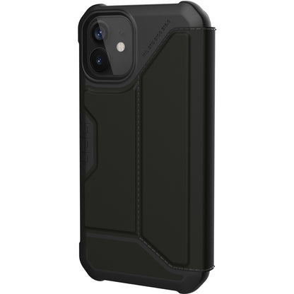 Urban Armor Gear Metropolis Carrying Case (Folio) Apple iPhone 12 mini Smartphone - SATN ARMR Black