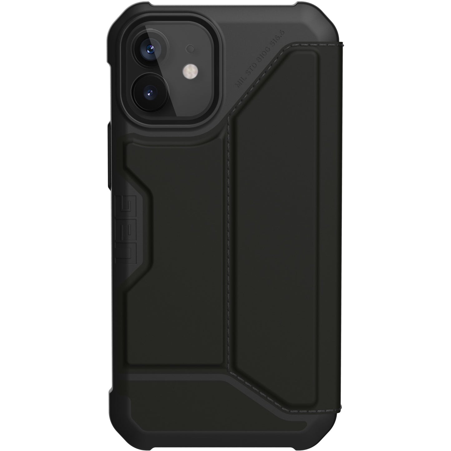 Urban Armor Gear Metropolis Carrying Case (Folio) Apple iPhone 12 mini Smartphone - SATN ARMR Black