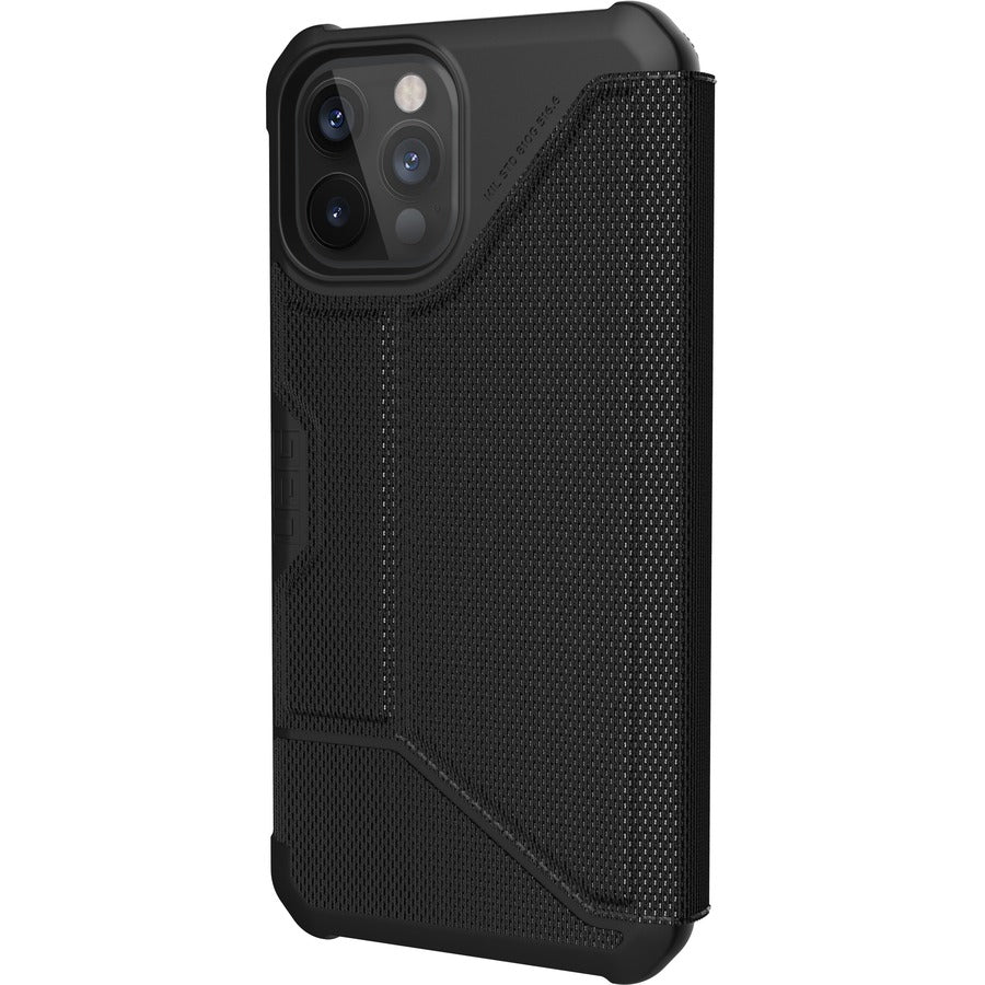 Urban Armor Gear Metropolis Carrying Case (Folio) Apple iPhone 12 Pro Max Smartphone - FIBR ARMR Black