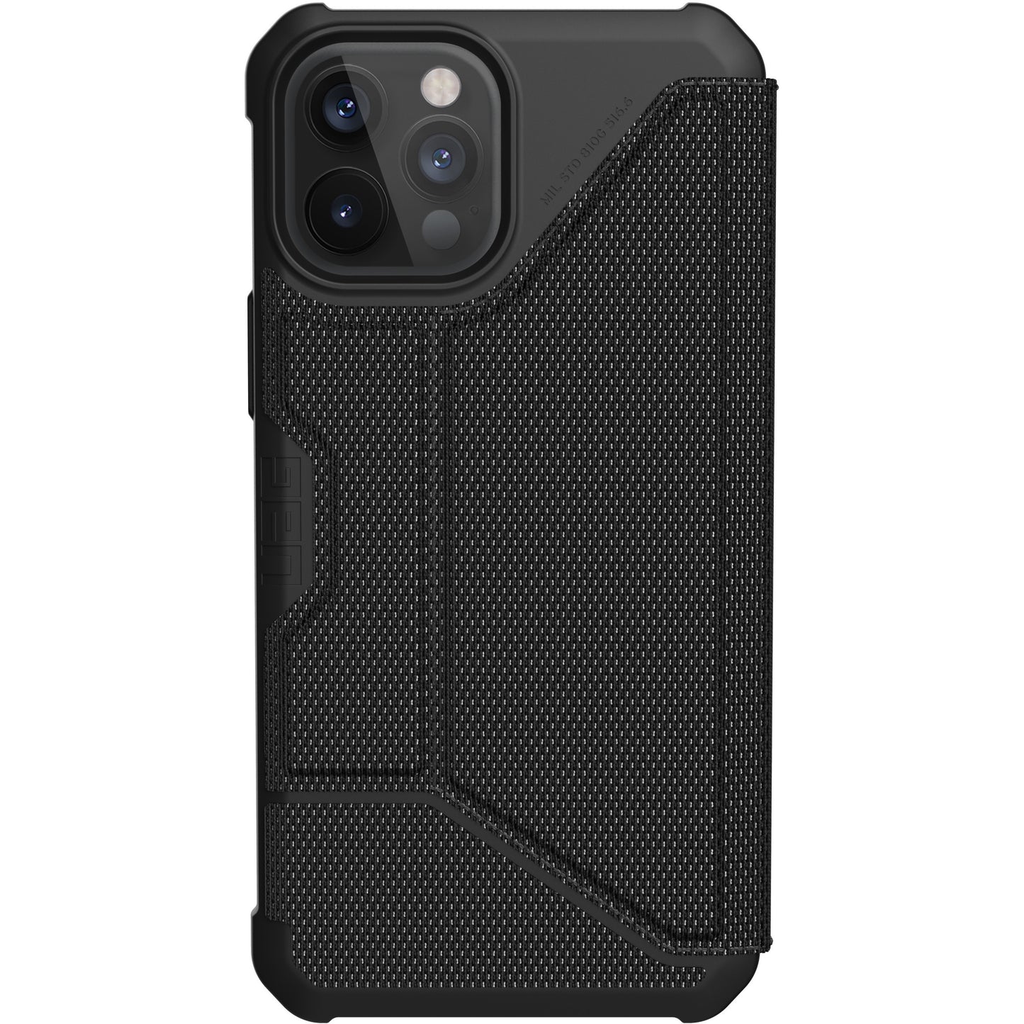 Urban Armor Gear Metropolis Carrying Case (Folio) Apple iPhone 12 Pro Max Smartphone - FIBR ARMR Black