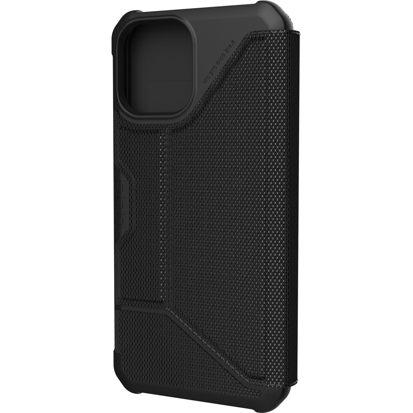 Urban Armor Gear Metropolis Carrying Case (Folio) Apple iPhone 12 Pro Max Smartphone - FIBR ARMR Black