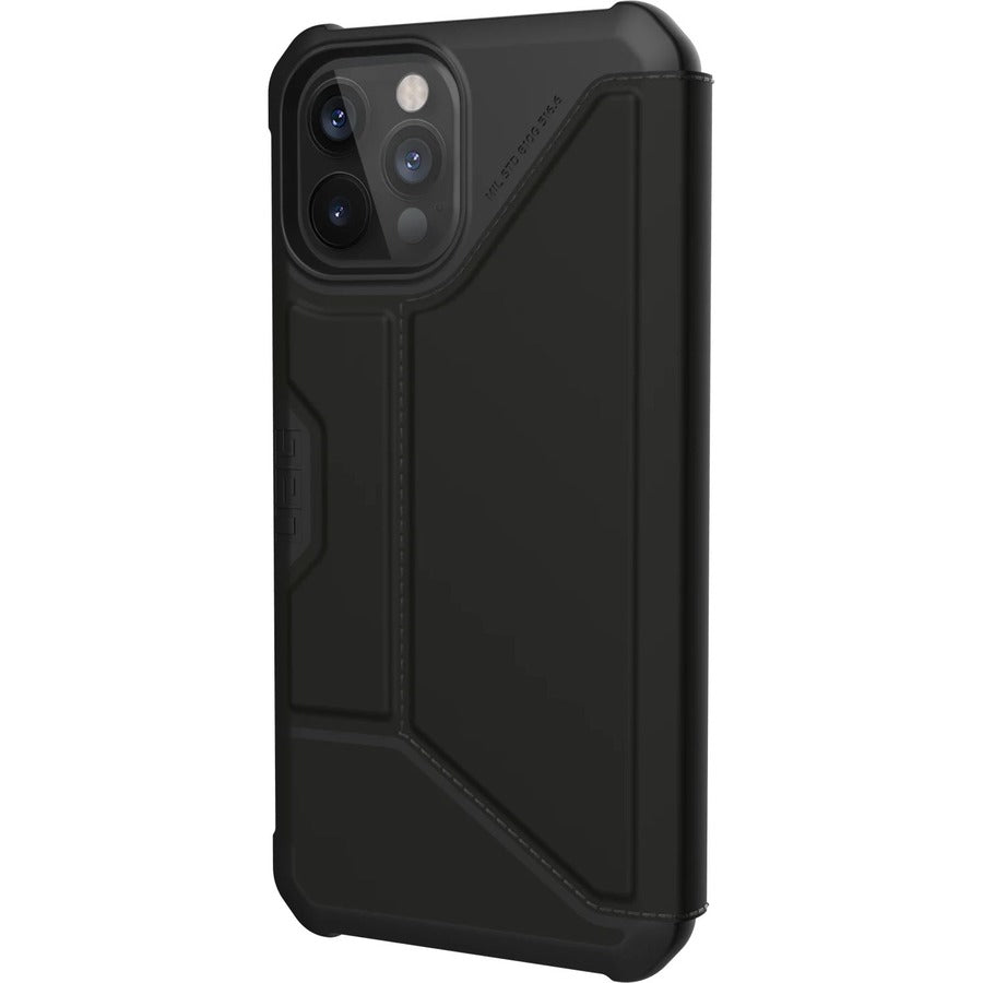 Urban Armor Gear Metropolis Carrying Case (Folio) Apple iPhone 12 Pro Max Smartphone - SATN ARMR Black