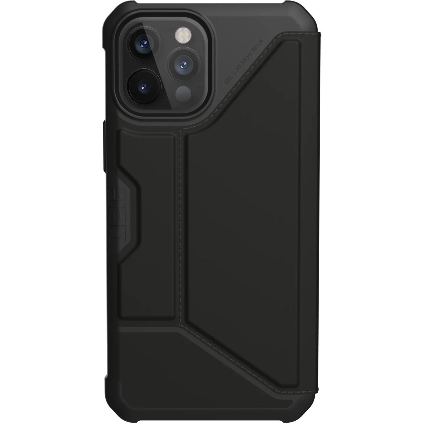 Urban Armor Gear Metropolis Carrying Case (Folio) Apple iPhone 12 Pro Max Smartphone - SATN ARMR Black