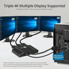 1x3 Triple 4K DisplayPort 1.4 to DisplayPort MST Hub Splitter