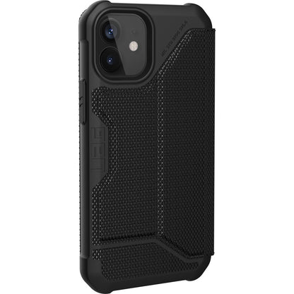 Urban Armor Gear Metropolis Carrying Case (Folio) Apple iPhone 12 mini Smartphone - FIBR ARMR Black