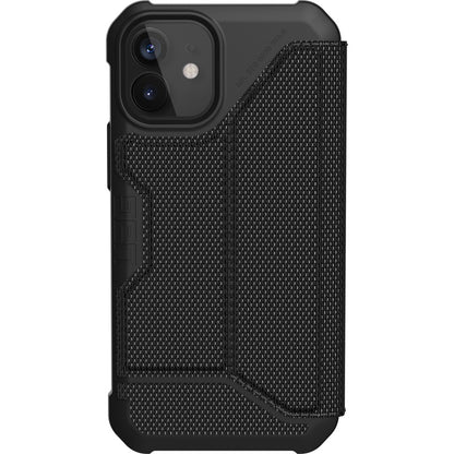Urban Armor Gear Metropolis Carrying Case (Folio) Apple iPhone 12 mini Smartphone - FIBR ARMR Black