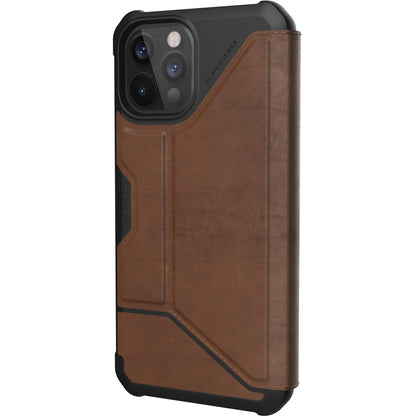 Urban Armor Gear Metropolis Carrying Case (Folio) Apple iPhone 12 Pro Max Smartphone - LTHR ARMR Brown