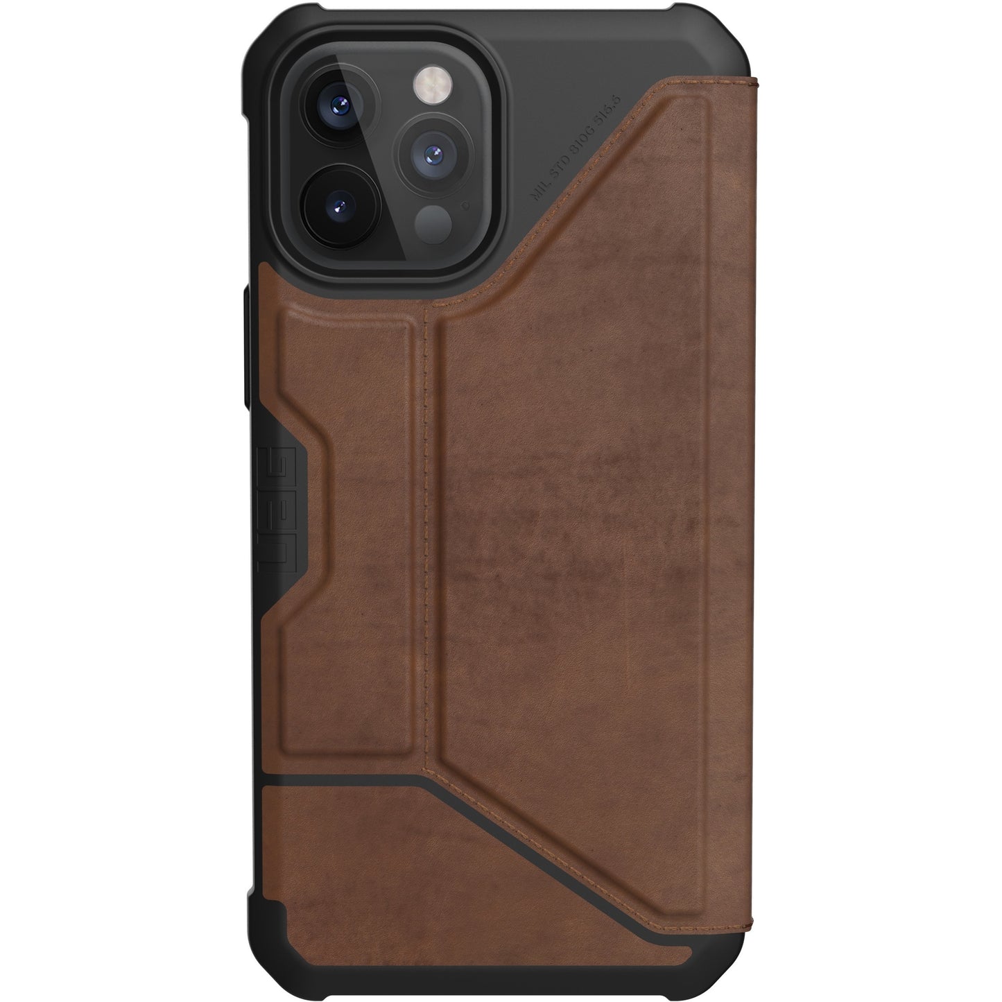 Urban Armor Gear Metropolis Carrying Case (Folio) Apple iPhone 12 Pro Max Smartphone - LTHR ARMR Brown