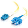 C2G-6m LC-SC 9/125 OS1 Duplex Singlemode PVC Fiber Optic Cable (LSZH) - Yellow