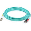 AddOn 1m LC (Male) to ST (Male) Aqua OM3 Duplex Fiber OFNR (Riser-Rated) Patch Cable