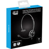 Adesso USB Single-Sided Headset with Adjustable Microphone- Noise Cancelling- Mono - USB - Wired - Over-the-head - 6 ft Cable -, Omni-directional Microphone - Black