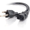 C2G 1ft Universal Power Cord - 18 AWG - NEMA 5-15P to IEC320C13