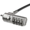 StarTech.com 6ft Laptop Cable Lock - 4 Digit Combination Anti-Theft Security Lock for K-Slot Desktop/Computer/Device - Vinyl Coated Steel